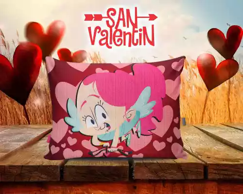 vectores plantilas SAN VALENTIN,FESTEJO,FESTIVIDAD,AMOR,DUOS,COJINES,CARICATURA,DISNEY,